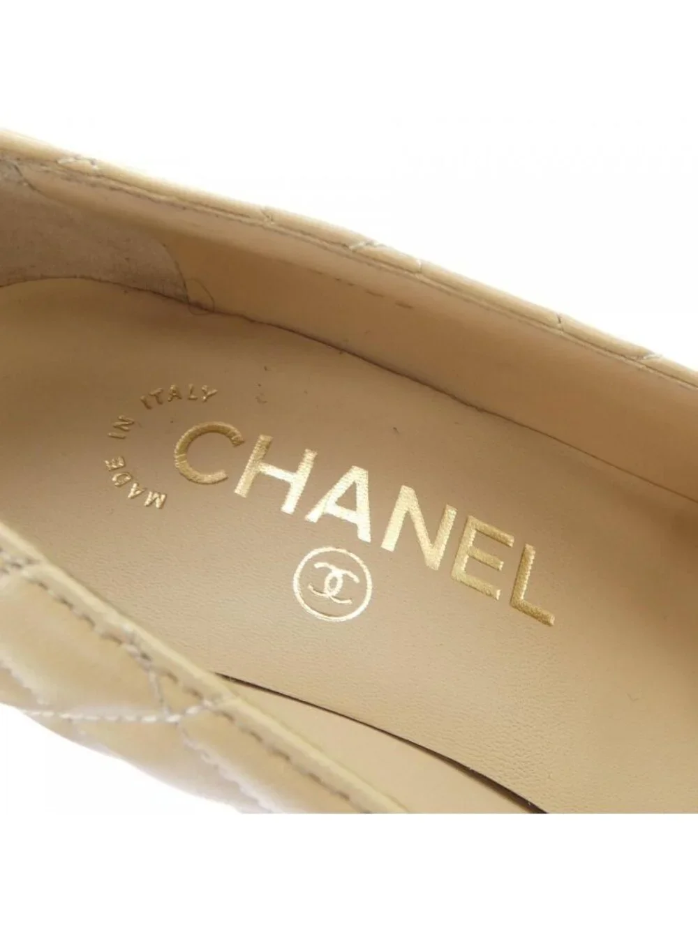 Chanel Pumps Heel Beige